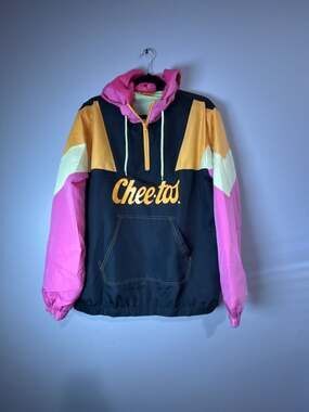 Cheetos Chester Cheetah Colorblock Half-Zip Windbreaker Jacket Size Medium